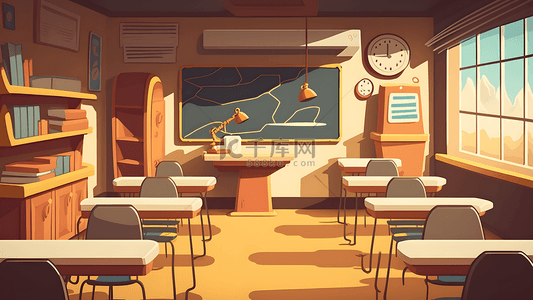 教室课桌黑板背景