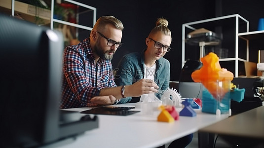 当同事选择用于 3D 打印的灯丝时，创新设计师在笔记本电脑和网络上进行协作