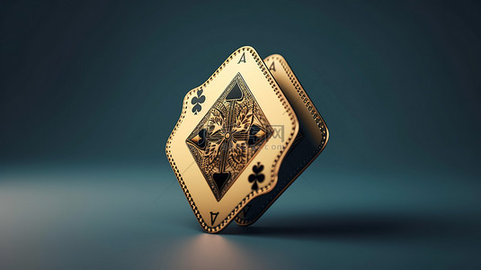 黑桃背景图片_赌场手持黑桃套装的扑克牌的 3D 插图
