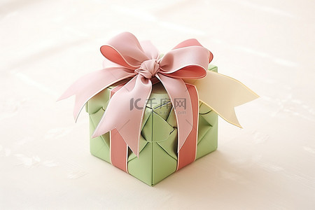 盒子盒背景图片_装在饰有蝴蝶结的篮子里的小礼物