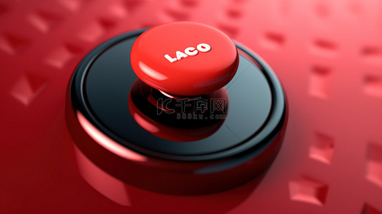 鼠标手背景图片_鼠标光标悬停在其上的红色恐慌按钮的 3D 插图