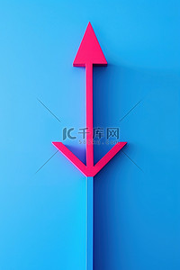 粉色箭头背景图片_蓝色向上箭头代表一个站着的人