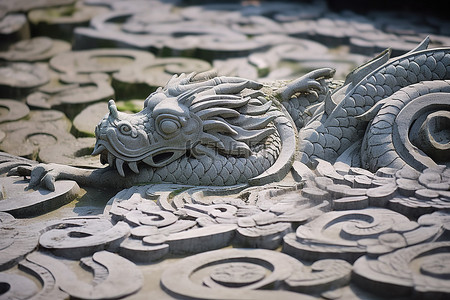 亚洲文化背景图片_越南bengtong davut龙雕塑
