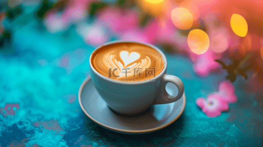 奶茶店招牌背景图片_一杯温馨暖心的咖啡饮品图片4