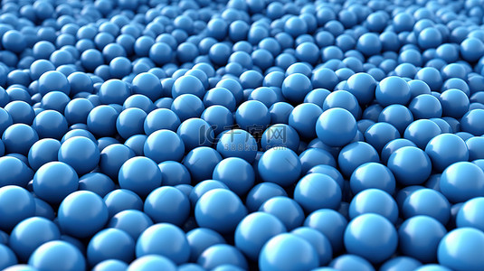 简约背景的蓝色球体的时尚 3D 渲染图案
