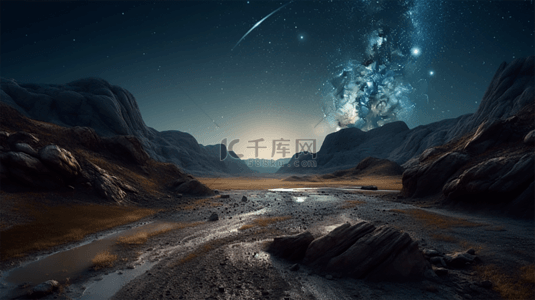 质量红黑榜背景图片_星空峡谷高质量唯美游戏场景图