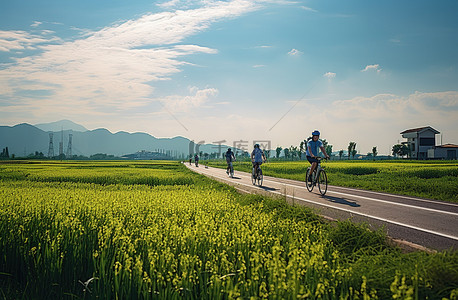 骑二八自行车的人背景图片_纳奇奥红云骑行自行车之旅