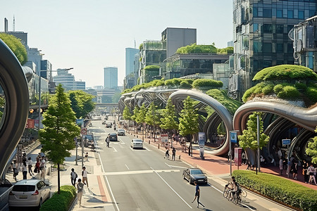 达人分享背景图片_首尔市中心道路照片 GDR 首尔普拉达大道