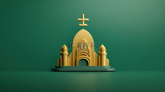 礼拜背景图片_描绘象征灵性和信仰的礼拜场所的图标