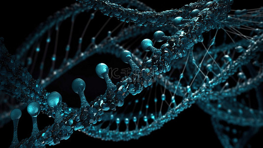 生物技术背景图片_dna 螺旋的 3d 可视化