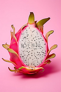 水果生鲜商品背景图片_粉红色背景中的火龙果