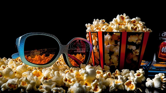 爆米花和 3D 眼镜完美的电影之夜组合
