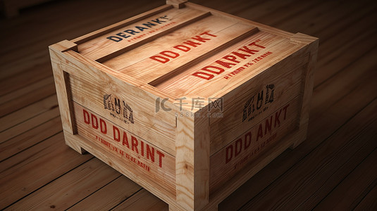 草纸箱子背景图片_3d 插图丹麦制造的进出口木箱