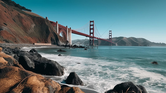 双流区旅游地图背景图片_金门大桥旧金山景点背景