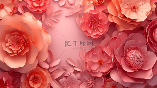 平铺花卉背景图片_红色唯美喜庆花朵花瓣平铺的背景3