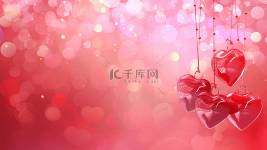 好看背景图片_温馨浪漫朦胧唯美红色气球的背景20