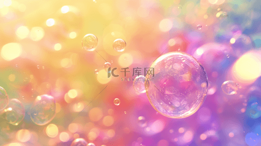 彩色泡泡背景图片_阳光下梦幻彩色泡泡的背景图5
