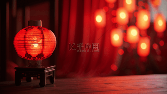 春节防疫背景图片_过年中式室内装饰红色灯笼喜庆新年春节背景20