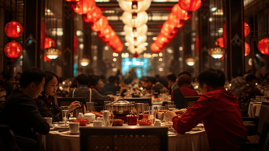 春节饭店年夜饭摄影2