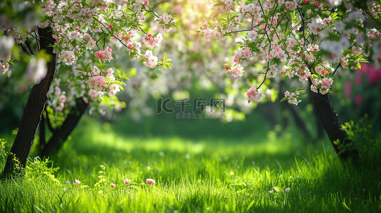 火龙果果园背景图片_白色和浅粉色樱花春天图片