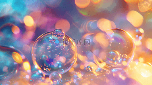 光线梦幻背景图片_阳光下梦幻彩色泡泡的背景图15