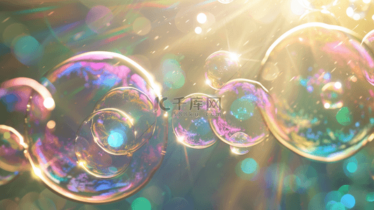 泡泡背景图片_阳光下梦幻彩色泡泡的背景图13