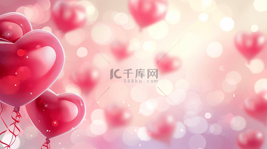 温馨浪漫的背景图片_温馨浪漫朦胧唯美红色气球的背景22
