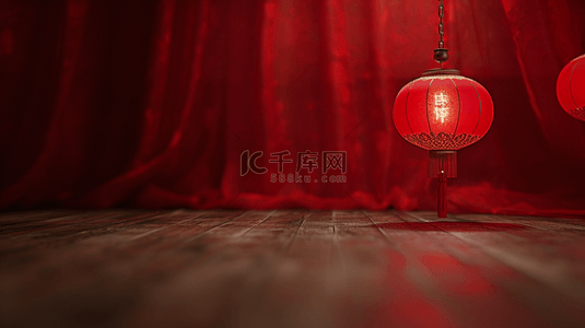新年初五背景图片_过年中式室内装饰红色灯笼新年春节喜庆的背景12