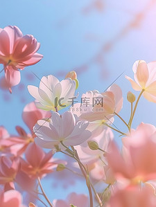 粉唯美背景图片_粉彩春天唯美的花朵素材