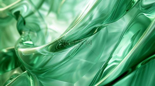 条纹流线背景图片_绿色晶莹剔透清新唯美的背景4