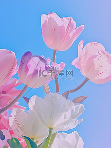 粉彩春天唯美的花朵图片