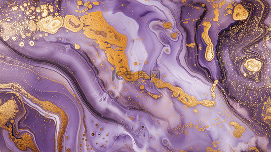 紫色鎏金大理石花纹背景图