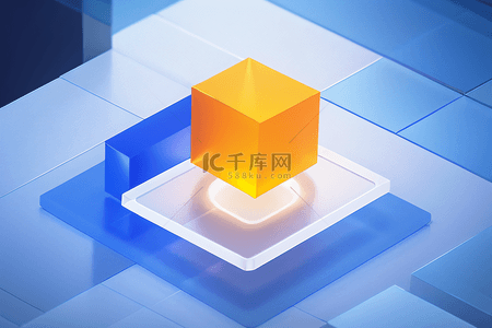 金融3d立体背景图片_3D立体金融商务办公蓝白ICON图标背景4