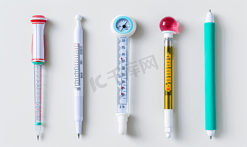 不同样式的体温计