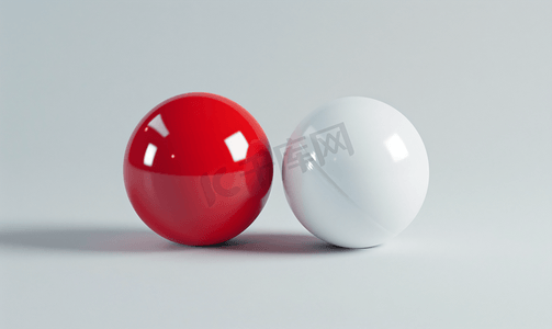 渲染图图片摄影照片_白色药品和红色药球渲染图