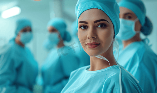 女性医生手术服手术形象