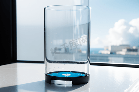 玻璃玻璃水杯摄影照片_透明玻璃水杯摄影图
