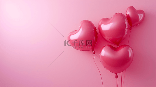 温馨浪漫的背景图片_温馨浪漫粉红色爱心气球的图片9