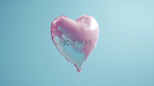 粉蓝色简约浪漫彩色气球的背景图20
