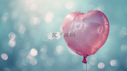 粉蓝色简约浪漫彩色气球的背景图14