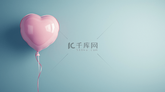 粉蓝色简约浪漫彩色气球的背景图3
