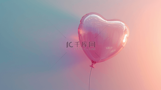 简约清新爱心背景图片_粉蓝色简约浪漫彩色气球的背景图12