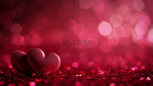 唯美浪漫红色爱心花瓣的背景图12