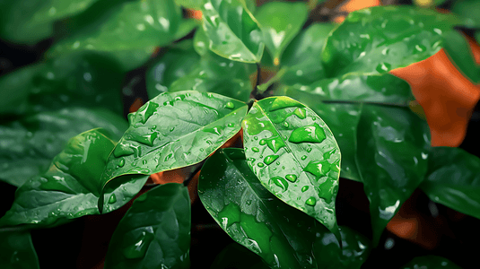 绿色清新花草摄影照片_绿色植物绿叶摄影19