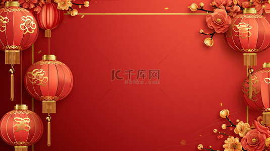 春节红色喜庆背景11