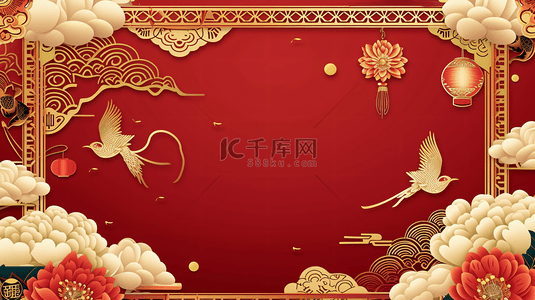 春节喜庆红色背景12