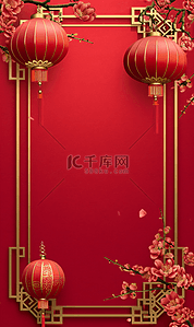 春节喜庆红色背景18