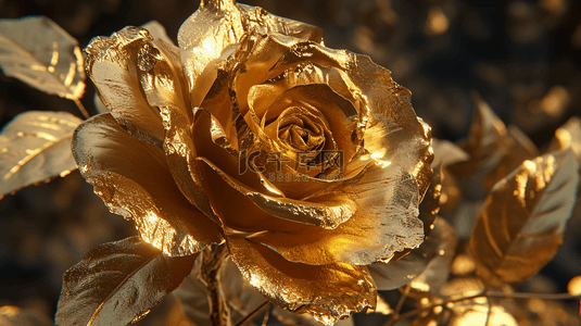 金黄色仿真玫瑰花的图片10