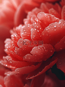 高清红色花朵花瓣上有露珠的背景6