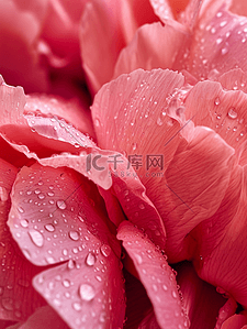 高清红色花朵花瓣上有露珠的背景11